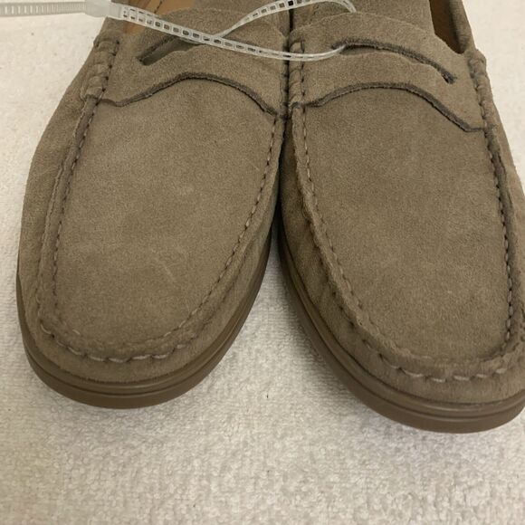 Flag Ltd Napa Glove Leather Driving Loafers Mens 8 Beige New - Picture 4 of 6